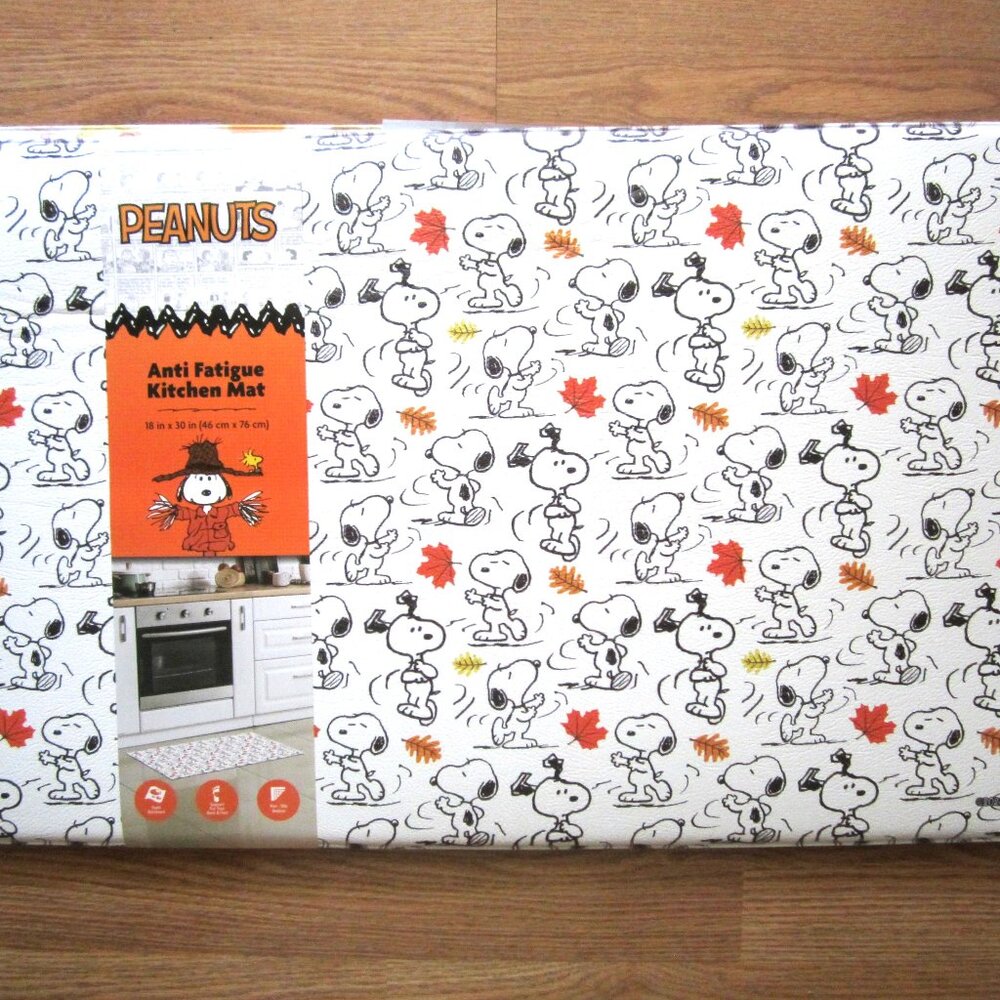 Snoopy Peanuts Leaves Anti Fatigue Kitchen Floor Mat